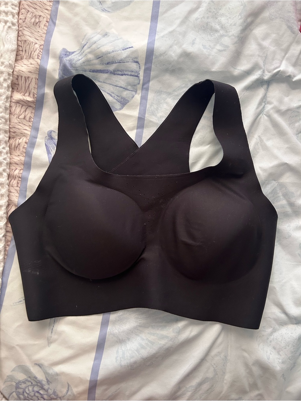 CRZ Yoga Seamless Black Wireless Comfort Bra